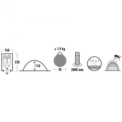 2. High Peak Stella 2 tent 10131