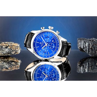 6. Men's Watch Giewont Chronograph Sapphire Silver Blue GW7650-A3