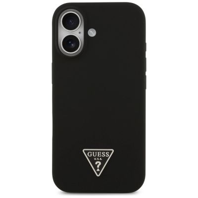 3. Guess Silicone Triangle Logo MagSafe Case for iPhone 17 - Black
