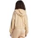 9. Women's Essentials 3-Stripes French Terry Hoodie Quarter Zip Beige JX7676