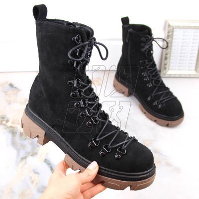 6. Vinceza W JAN255 black suede insulated boots