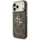 2. Guess 4G Big 4G Classic Logo Big Strap Metal Buttons Case for iPhone 17 Pro Max - Brown