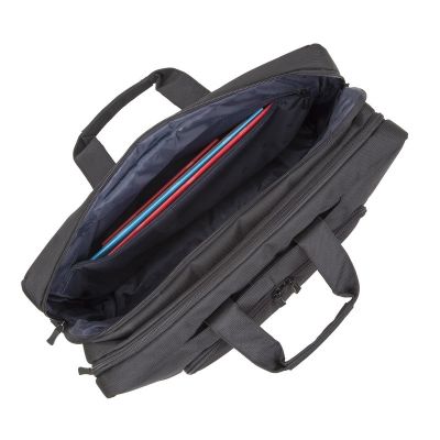 19. RIVACASE 17.3" TEGEL LAPTOP BAG, BLACK, WATER-RESISTANT MATERIAL, COMPARTMENTS FOR 10.1" TABLET, SMARTPHONE, DOCUMENTS AND ACCESSORIES
