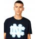 6. Mitchell &amp; Ness NCAA University Of North Carolina Large Logo Tee M BMTRINTL1272-UNCNAVY