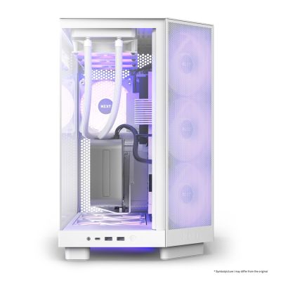 2. NZXT H6 FLOW RGB MIDI TOWER COMPUTER CASE WITH WINDOW WHITE