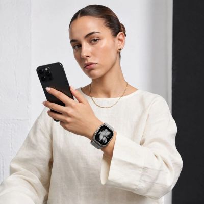 4. Tech-Protect NylonLoop Band for Apple Watch 44 / 45 / 46 / 49 mm – Grey