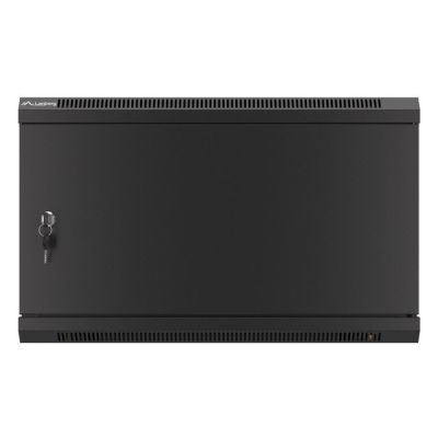 5. LANBERG WALL-HUNG RACK CABINET 19" 6U 600X600 METAL DOOR BLACK (FLAT PACK) WF01-6606-00B
