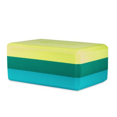 6. Gaiam Teal Tonal Tri 62207 Yoga Block