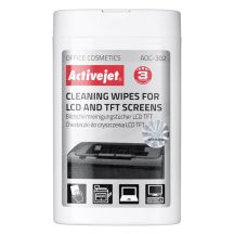 Activejet AOC-302 LCD screen cleaning wipes (100 pcs.). Moist cleaning wipes for removing all types of dirt from TFT liquid crystal displays in laptops, smartphones, palmtops, LCD monitors, etc.