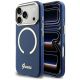 Guess IML Script Metal MagSafe Case for iPhone 17 Pro - Blue
