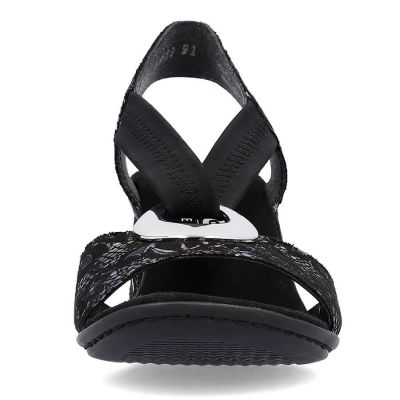 12. Comfortable Rieker W RKR679 black sandals