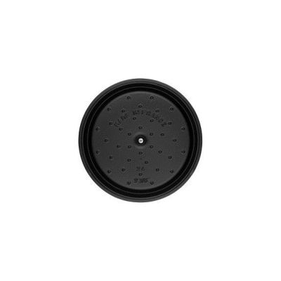 6. Staub Round Cast Iron Pot - 3.8 ltr, Black