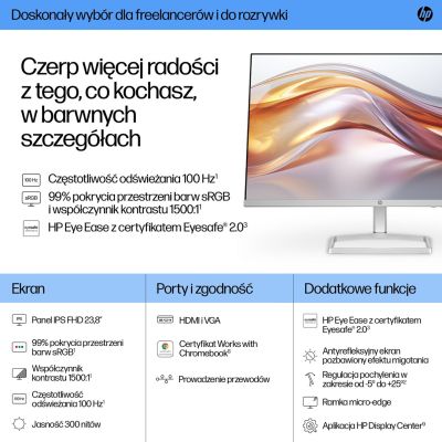 8. HP LED MONITOR 23.8” 524sf (94C17E9)