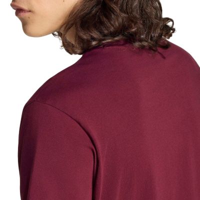 4. Men's adidas Essentials Small Logo Single Jersey Burgundy KF2403