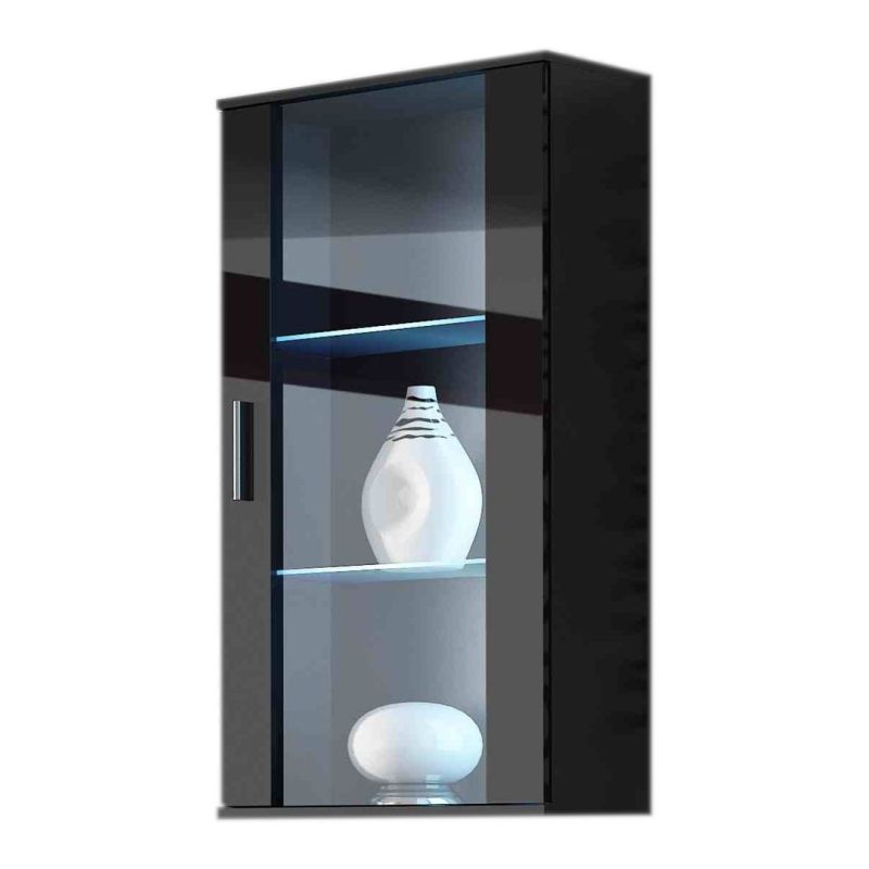 SOHO hanging display cabinet black/gloss black