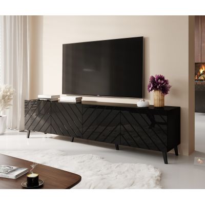 3. ABETO TV cabinet 200x42x52 black/gloss black