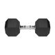 3. HEX 20 kg rubber-coated cast iron dumbbell REBEL ACTIVE