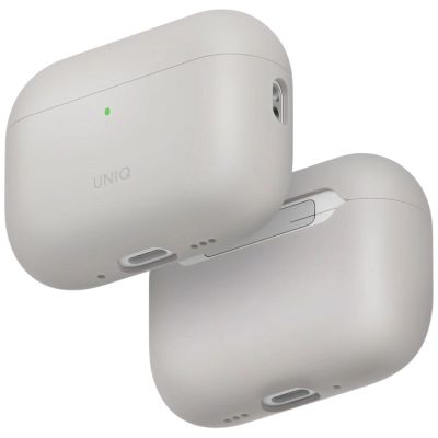 7. Uniq Lino Silicone Case for AirPods Pro - Beige