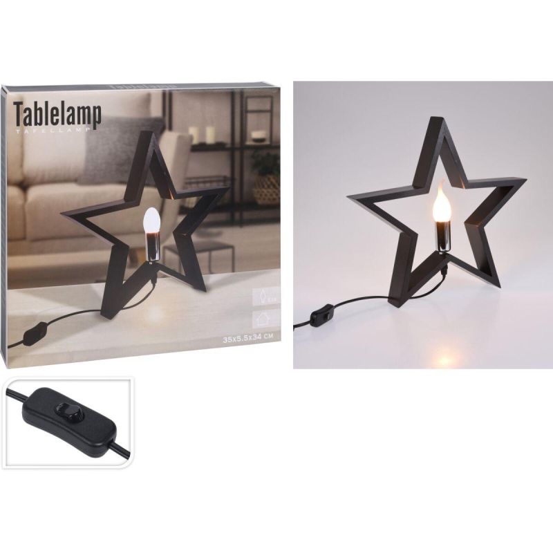 12. DECORATIVE STAR WITH LED ILLUMINATION 35CM BLACK