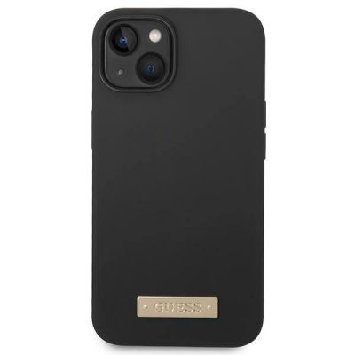 3. Guess GUHMP14MSBPLK iPhone 14 Plus 6.7" black/black hard case Silicone Logo Plate MagSafe