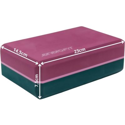5. BLOCK CUBE FOR EXERCISES YOGA PILATES FITNESS TRICOLOR ENERO FIT