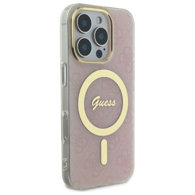 4. Guess IML 4G MagSafe Case for iPhone 16 Pro Max - Pink