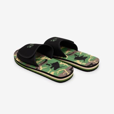 5. Kubota Velcro flip-flops multicolor camo black K24AW-100-002-23-1
