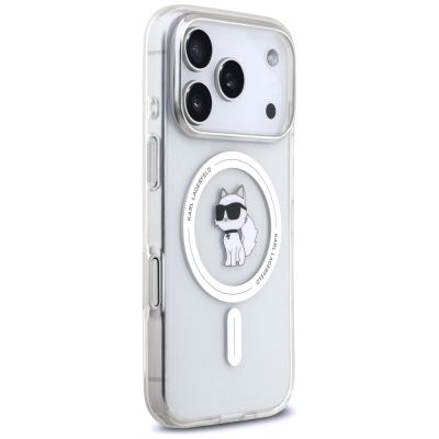 4. Karl Lagerfeld IML Choupette MagSafe Case for iPhone 17 Pro Max - Transparent
