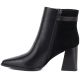 8. Women's black leather high-heeled ankle boots D&A S.Barski CR62-3477