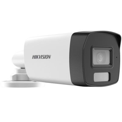 2. Hikvision DS-2CE17D0T-LFS(2.8mm) 2 MP Bullet Camera with Intelligent Hybrid Lighting and Audio, Fixed Focus