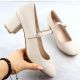 2. Nude low-heeled pumps with strap Sergio Leone PB176