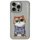 Nimmy Glasses Cool Cat Case for iPhone 15 Pro - Gray