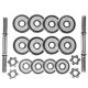 7. Barbells in a CHROME HMS suitcase 2x7,5kg STC15