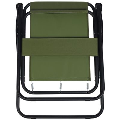 9. CAMPING CHAIR WITH ARMRESTS 52x44x75CM FOLDING GREEN