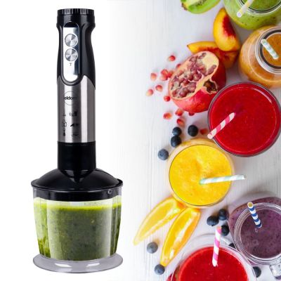 4. ELDOM MULTIFUNCTIONAL BLENDER BL250 VEXI 800W BLACK-SILVER METAL CHOPPING TIP, CONTAINER WITH CHOPPER KNIFE