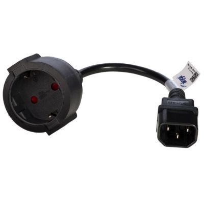 Akyga AK-PC-10A cable (C14 / IEC C14 / IEC 320 C14 M - Schuko F; 0.15m; black)