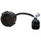Akyga AK-PC-10A cable (C14 / IEC C14 / IEC 320 C14 M - Schuko F; 0.15m; black)