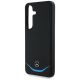 6. Mercedes Leather Contrasted Blue Horizontal Curve MagSafe Case for Samsung Galaxy S25 - Black