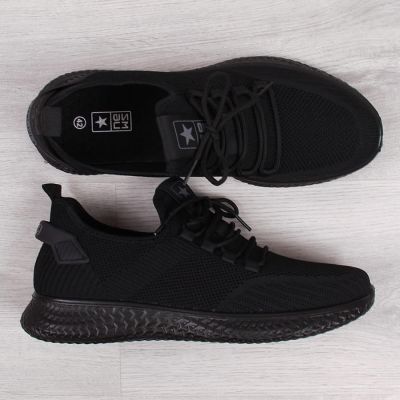 3. NEWS M EVE266A black textile sports shoes 