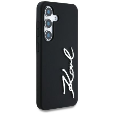 4. Case Karl Lagerfeld Silicone Metal Signature Logo Samsung Galaxy S25 black