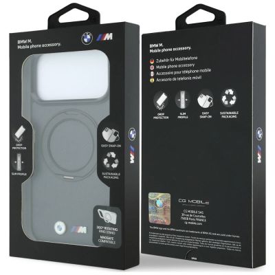 8. BMW Kevlar Ring Stand 360 MagSafe Case for iPhone 18 Pro / 17 Pro - Dark Gray