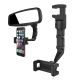 Adjustable car rearview mirror holder for smartphone black
