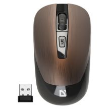 DEFENDER WAVE MM-995 RF Silent Click Wireless Mouse, Brown, 52992