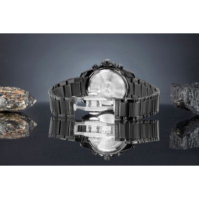 6. Giewont Chronograph Sapphire Black Titanium Men's Watch GW3970-B1