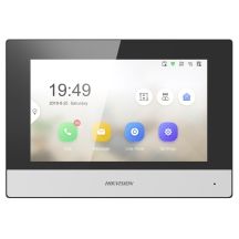 HIKVISION DS-KH6320-WTE1 Video Intercom Monitor 17.8cm (7") Black, Silver