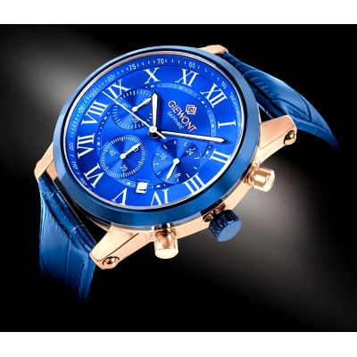 2. Giewont Chronograph Sapphire Copper Blue Men's Watch GW6260-A5