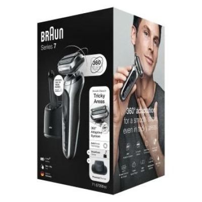 7. Braun Series 7 71-S7200c Foil Shaver Trimmer Black, Silver