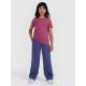 6. Girls' regular-fit plain T-shirt 4F 4FJRAW25TTSHF3233-50S