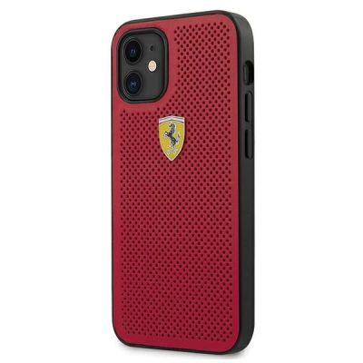 2. Ferrari FESPEHCP12SRE iPhone 12 mini 5.4" red/red hardcase On Track Perforated