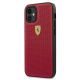 2. Ferrari FESPEHCP12SRE iPhone 12 mini 5.4" red/red hardcase On Track Perforated